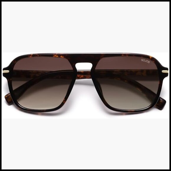 Retro Aviator Polarized Sunglasses Lightweight TR90 Frame UV400 Protection